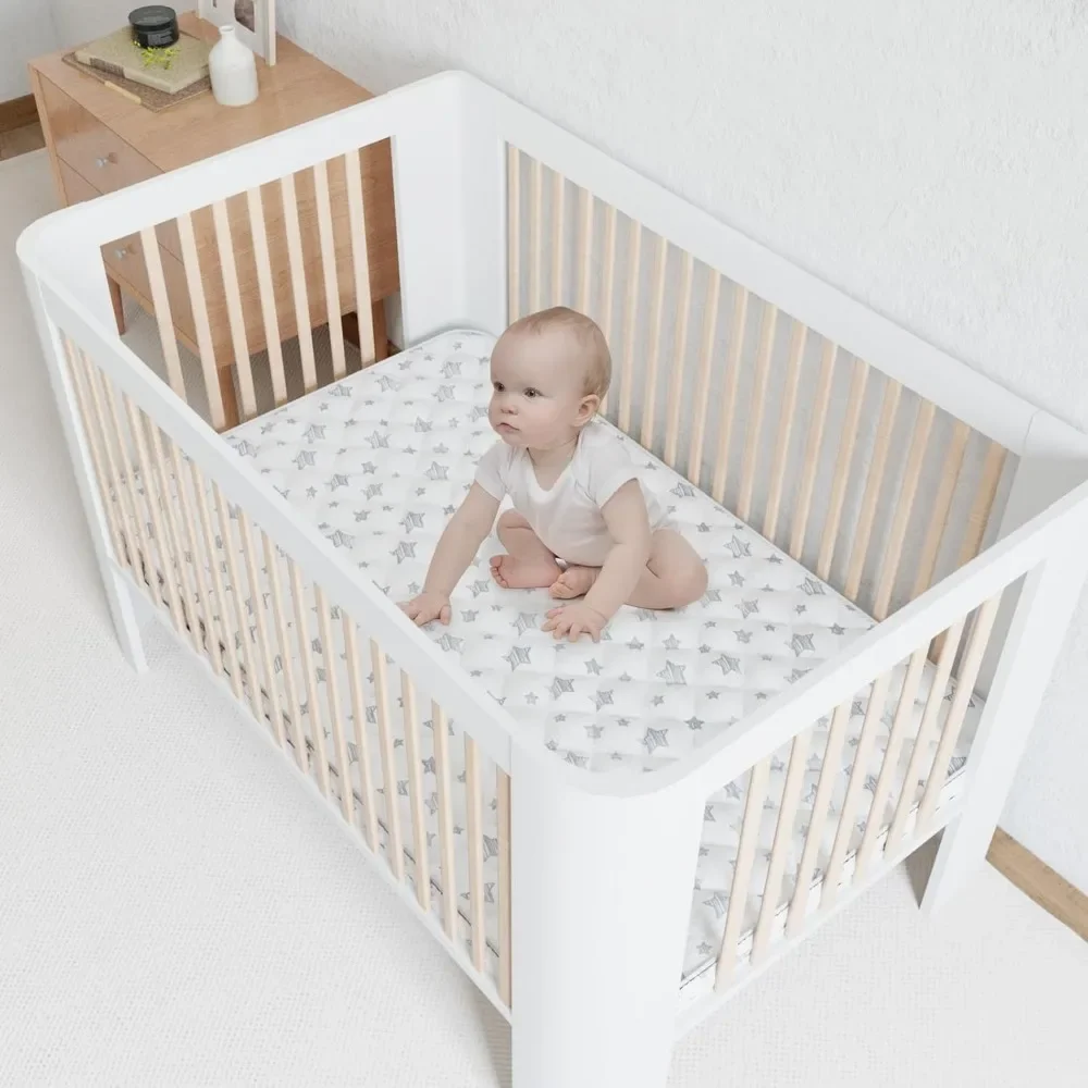 Mini Crib Mattress Pad, Premium Memory Foam Mini Crib Mattress Pad 38" x 24" with Soft Removable Cover