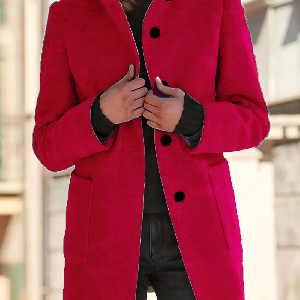 

Casual Woolen Coat Unisex Stylish Outerwear for Autumn Winter Season No Decoration Simple Design Fashionable Trend