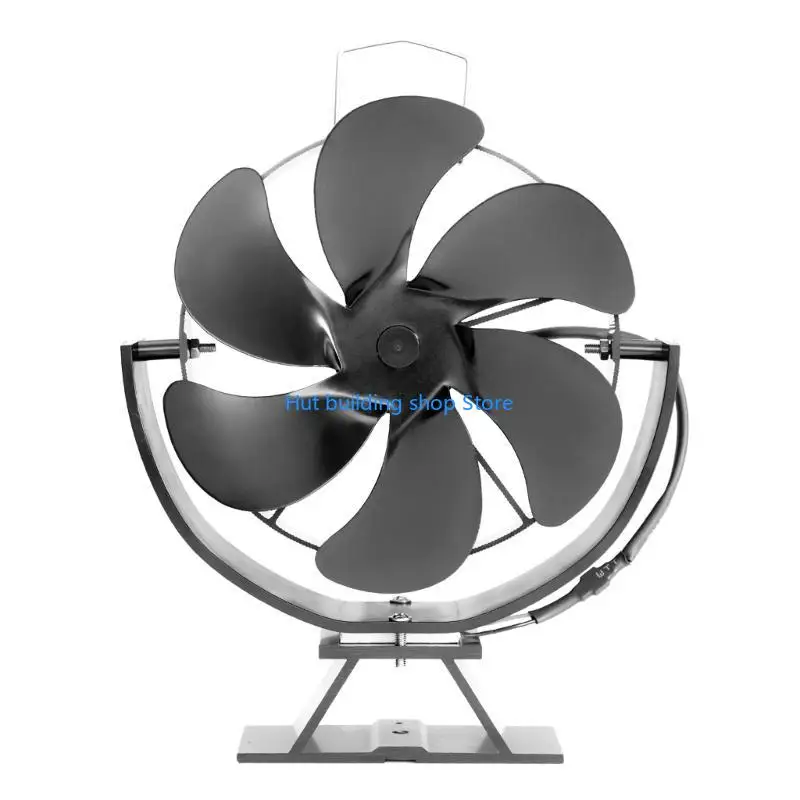 

T21C Adjustable 6 Blade Fireplace Heat Distribution Stove Fan Log Stove Thermal Power Quiet Fireplace Winter Warm