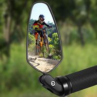 1 Pair Bike Handlebar Mirrors Bicycle Handlebar Plug Rearview Mirror For 17.4-22mm Road Bike Rear Mirror Cycling Bike Accessory