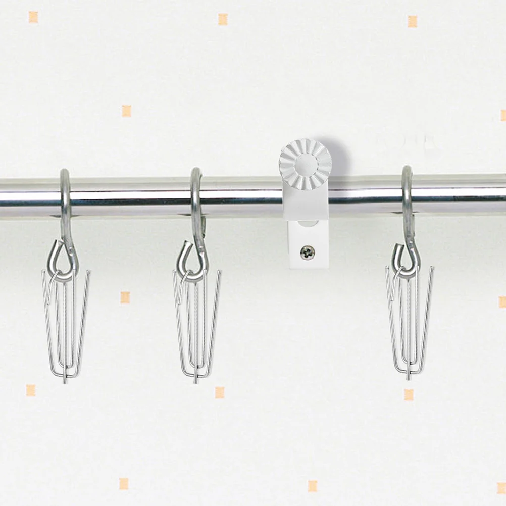 

15Pcs Metal Curtain Hooks Pinch Pleat Clips Stainless Steel for Drapes Strong Four-Claw Fast Setup Decorative Window Hardware