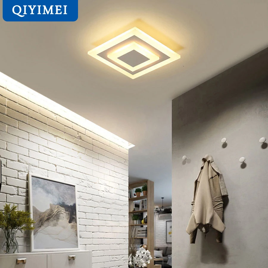 Modern LED Ceiling Light For Corridor Lamps Bathroom Living Room Balcony Round Square Lighting Home Decorative Fixtures Dropship