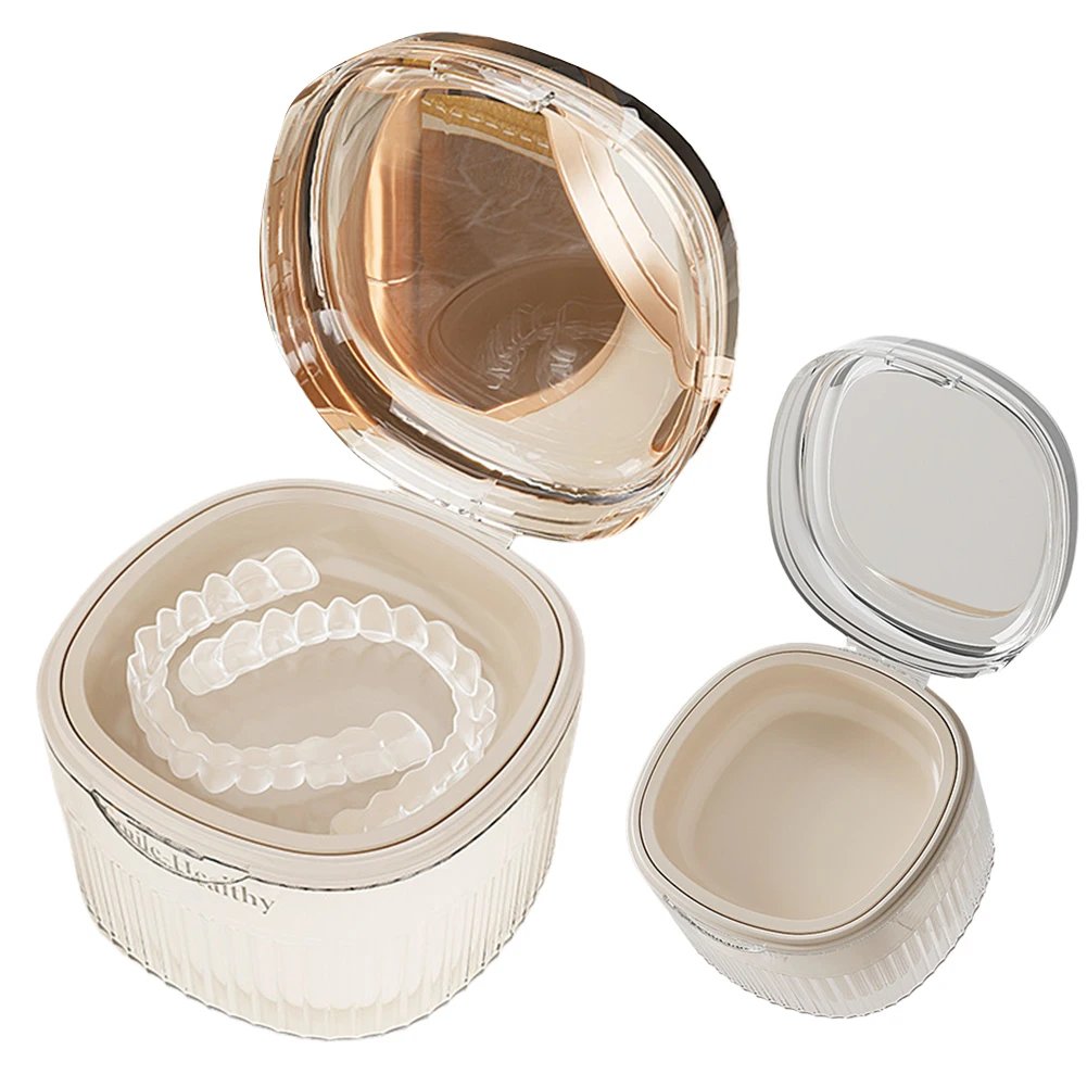

Orthodontic Retainer Bracket Storage Box Multifunctional Invisible Braces Holder Storage Box for Soaking Mouthguard