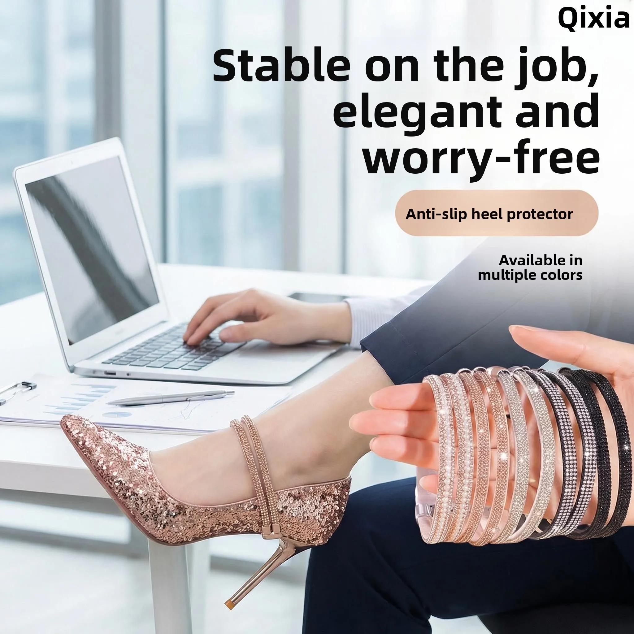 Anti-Loss High Heels Fixing Straps Women's Shoes Non-Slip Comfortable No Instalation Required Elegant Shoe Laces by Qilux