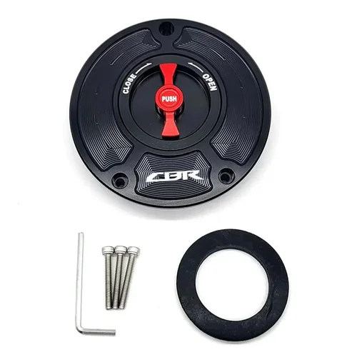 Imagen 2 del producto Tapas de combustible de aluminio CNC para motocicleta, tapa de tanque, cubierta de tanques con bloqueo rápido para HONDA CBR 600 F4I F4 F3 F2