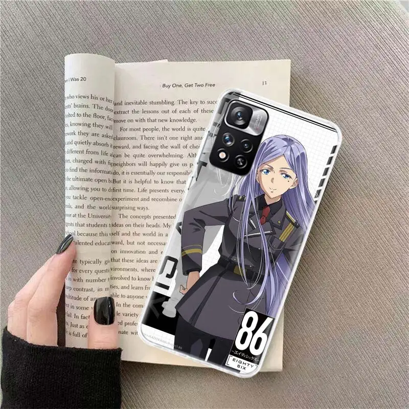 86 Eighty Six Anime Phone Case For Xiaomi Poco X4 F4 GT X3 NFC X5 X6 Pro 5G M5 M5S M4 M3 F5 Mi F6 F3 F2 F1 Cover Coque