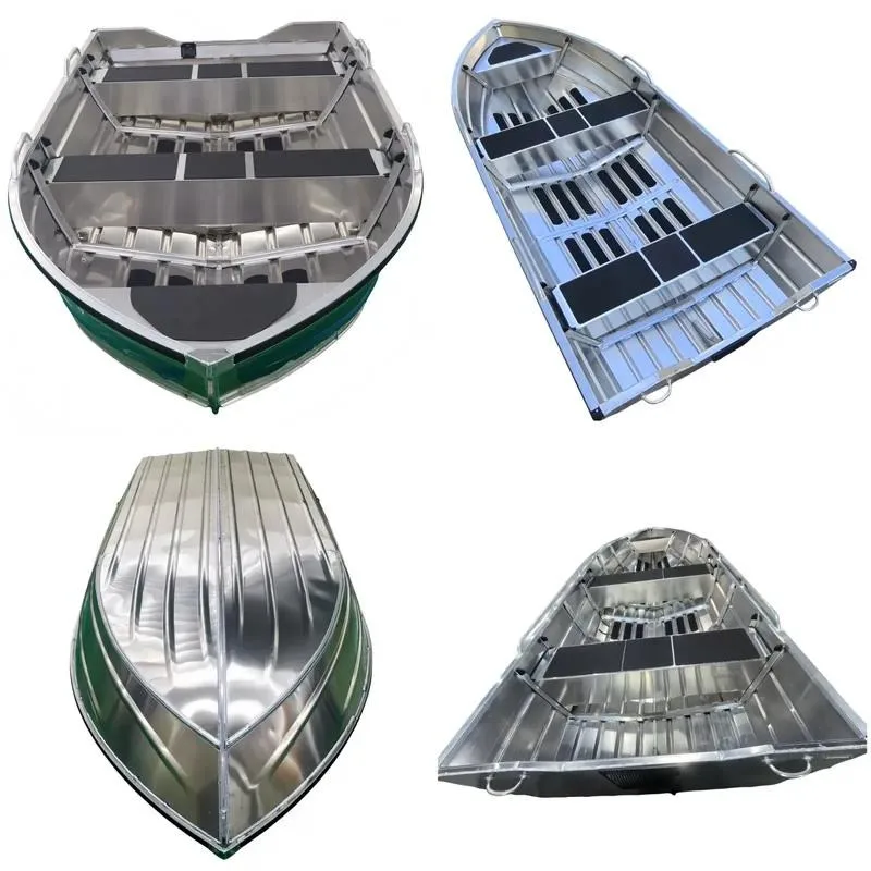 10ft Aluminum Fishing Boat 2.0mm Thick for 2-4 People with Oars and Life Jackets