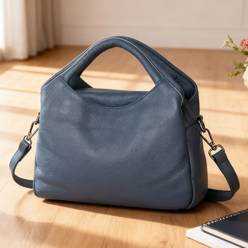 

Women's Handbag Genuine Leather Bag for Women High Quality Soft Cowhide Female Shoulder Crossbody Tote Purses Luxury Hand Bags