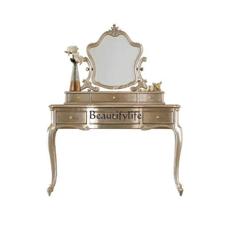 

Z.-*French light luxury solid wood with pumping dresser large flat cloakroom dressing table