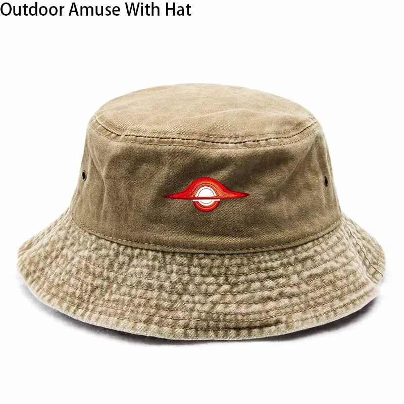 Streetwear for SATURN Bucket Hat - Orange-Red for SATURN Pattern, Winter/Summer Outdoor Suitable for Daily Outings, Events, Grad view 6