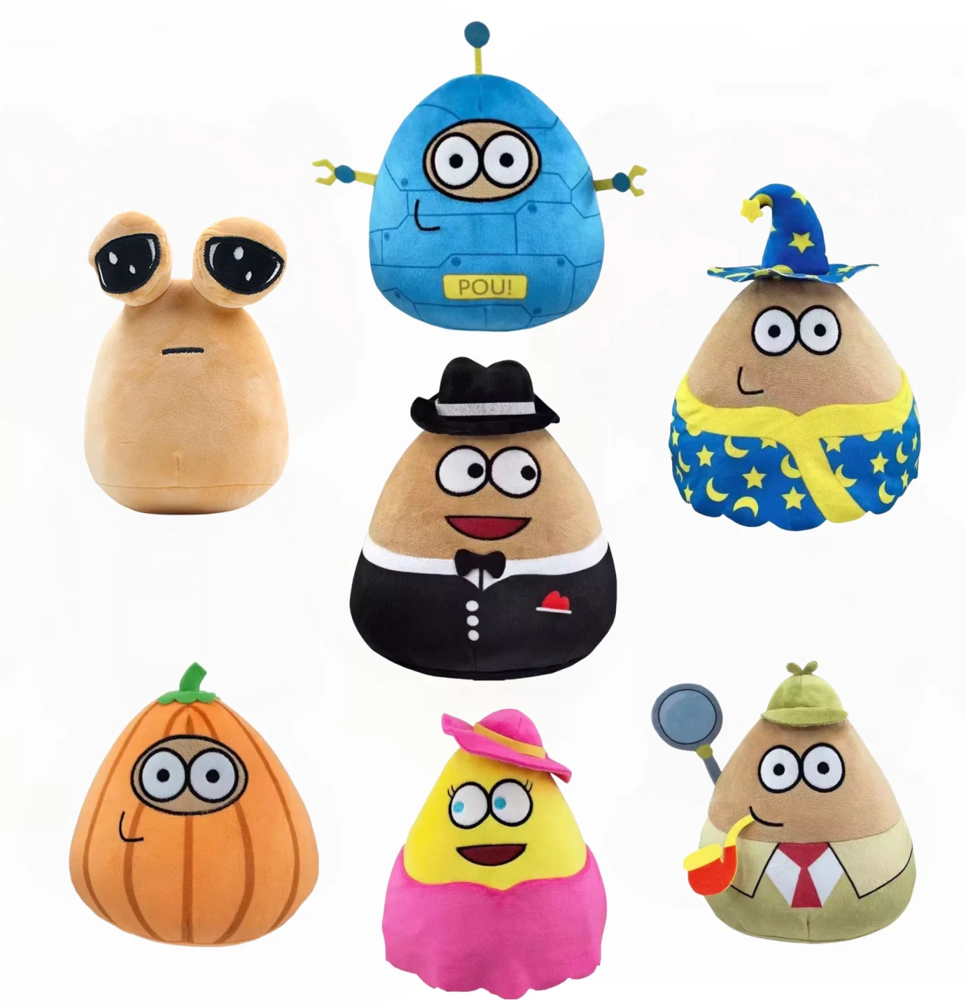 

HS-New hot My Pet Alien Pou Plush Toys Anime Game The Maw Pou Doll Kawaii Cartoon Soft Stuffed Pillow Children Birthday Xmas Gif