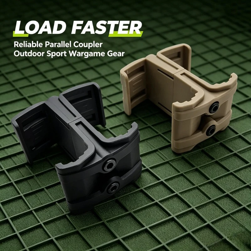 Parallel Magazine Connect Accessory, Universal Double Mag Coupler Clip for Outdoor Site Training Application