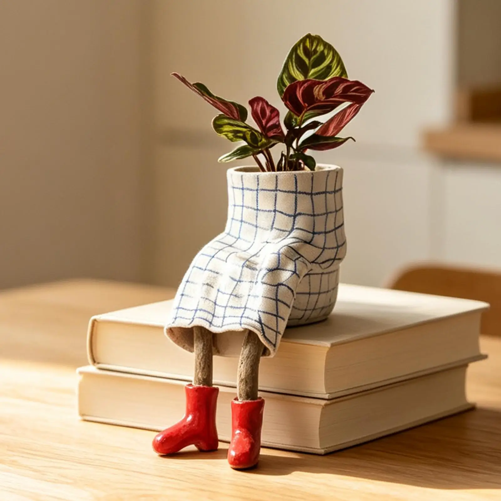 Flower pot with legs Novelty Sitting Legs resin Planter Succulents Flower Pot sitting postures fat leg vase Fun resin flower pot
