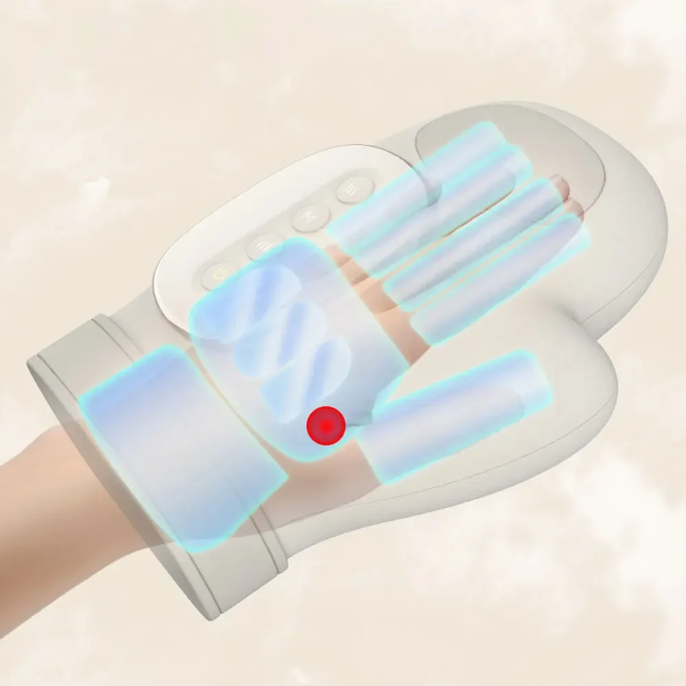 Elektrische handmassageapparaat Draadloze handmassageapparaat met trillingen en warmte Luchtcompressie Vingermassageapparaat voor pijnverlichting bij artritis