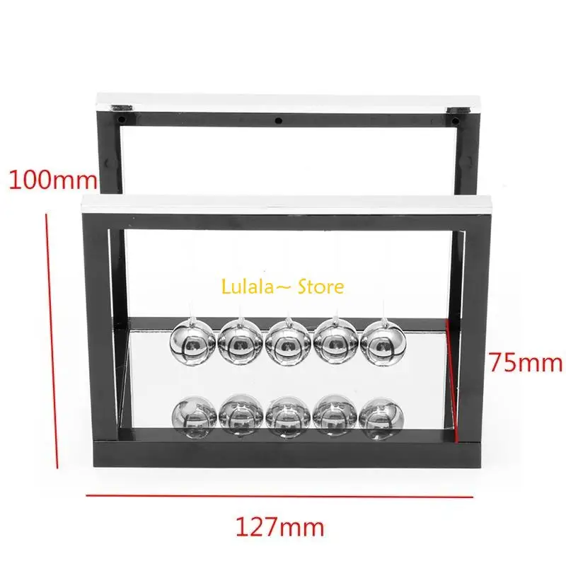 Y4QA نيوتن مهد الصلب التوازن الكرة متعة الديكور الفيزياء العلوم لعبة هدية S جديد