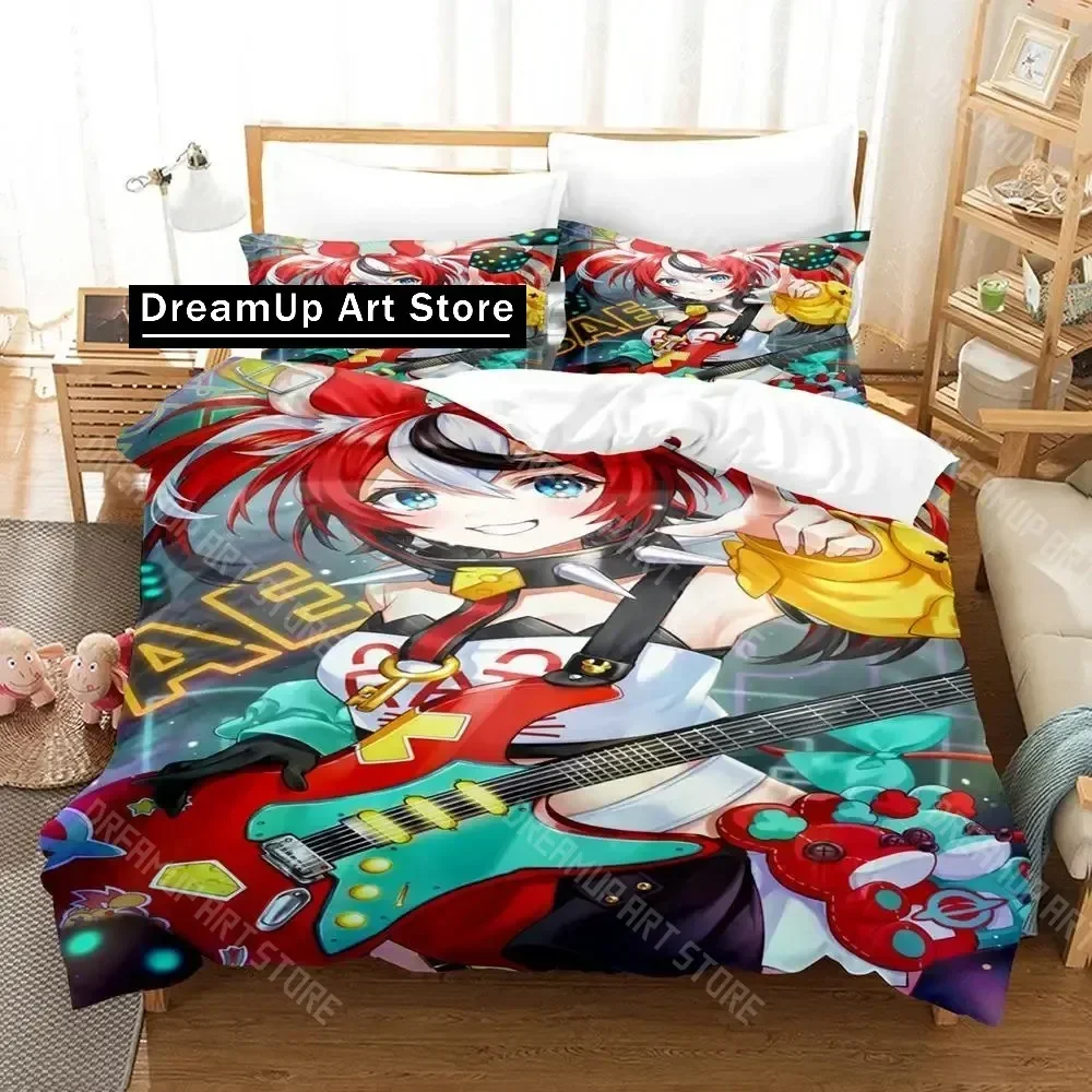 Exquisite 3D Print Hakos Baelz Bedding Set Single Twin Full Queen King Size Bed Set Aldult Kid Bedroom Duvetcover Sets