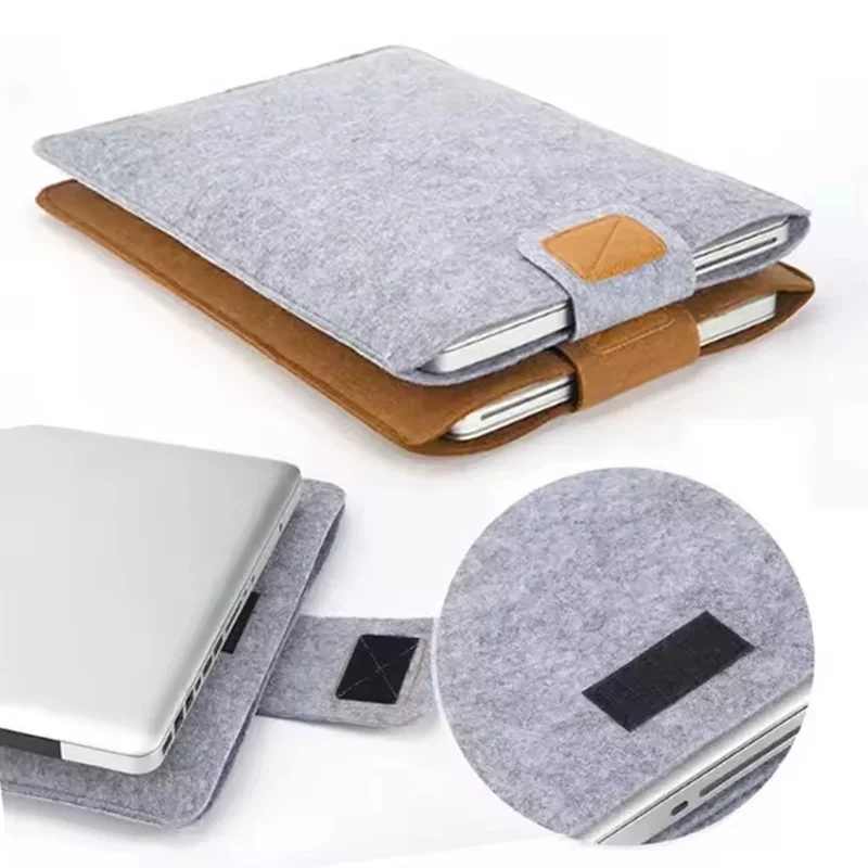Portable Anti-Scratch Felt Bag Laptop Pouch Tablet Protection Case Light Storage Sleeve For Macbook Air Pro 11 13 15 Inch Laptop
