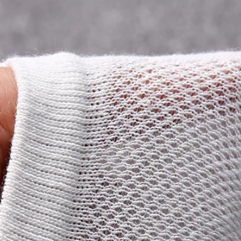 Pair Men Cotton 5 Finger Toe Socks White Low Cut Athletic Running Breathable Mesh Moisture Wicking No Show Mens Toe Socks