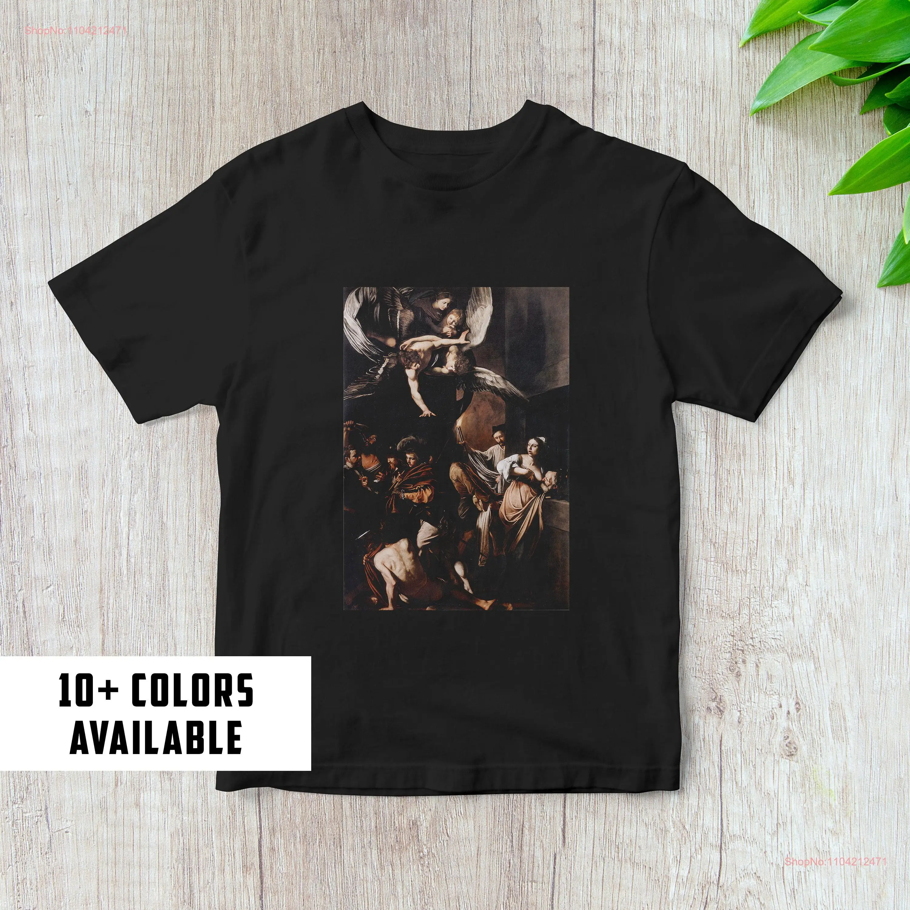 Art T Shirt Caravaggio The Seven Works of Mercy 1607 Vintage Aesthetic Renaissance long or short sleeves