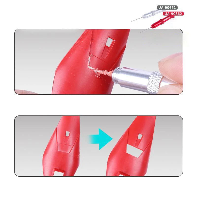 취미 DIY 모델 도구 소형 틈새 파일 해골 절단 도구 불규칙하게 절단 끝 부품 금속 바늘 파일 2 가지 유형