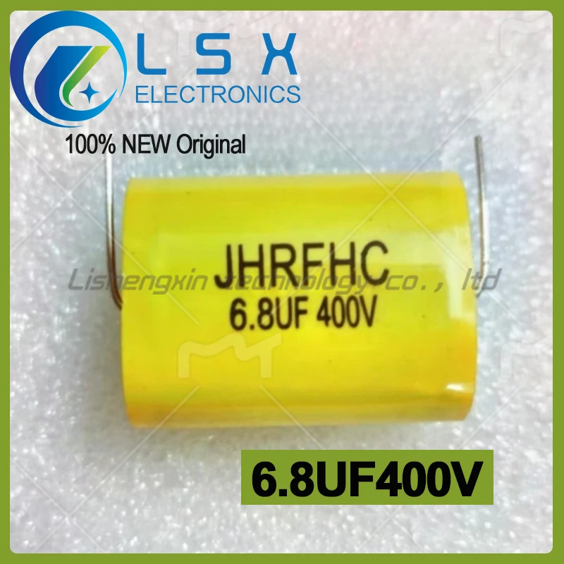10-50pcs CBB20 6.8UF 400V 685J400V Ultrasonic audio capacitor Pull towards yellow flat capacitor