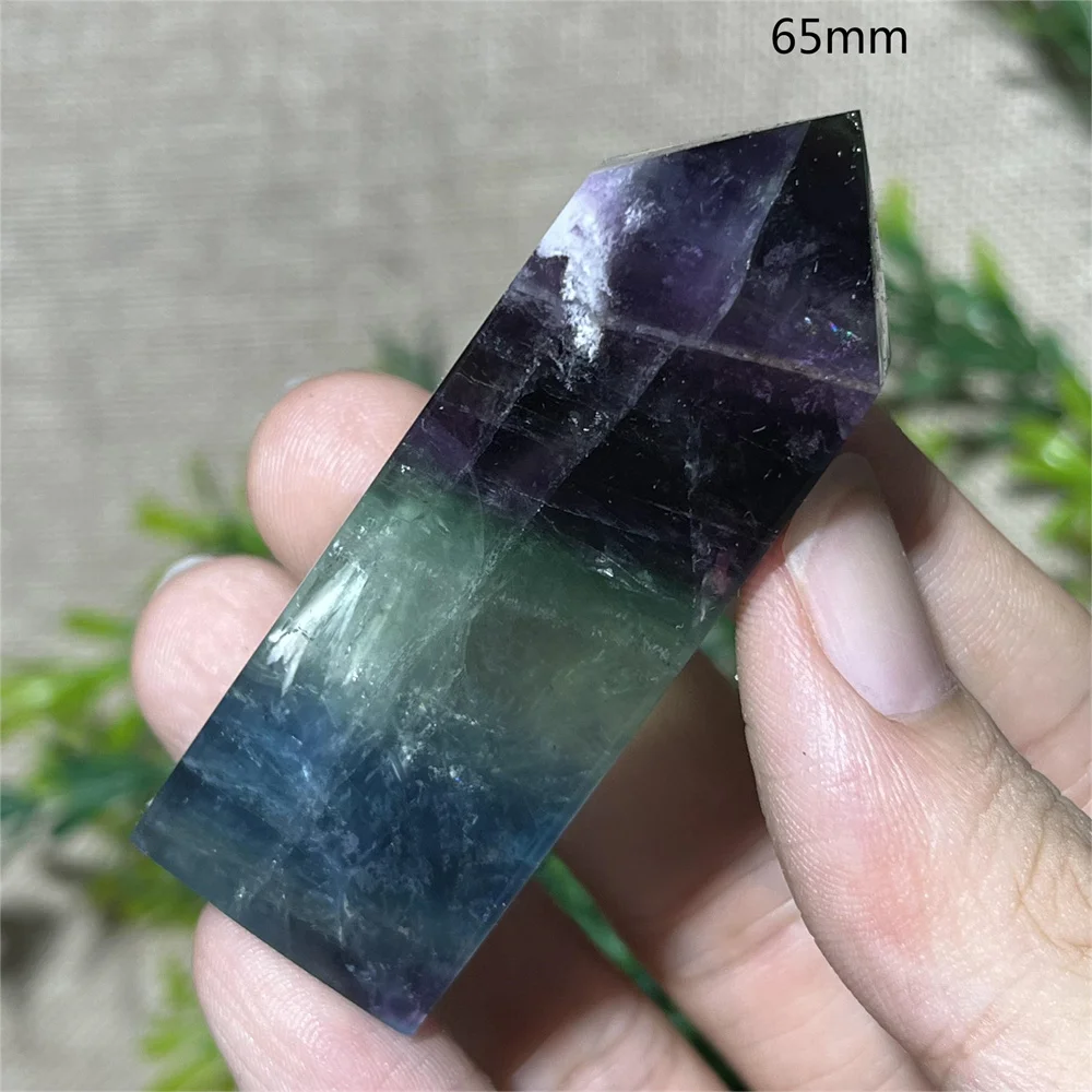 Natural Crystal Fluorite Feather Tower Point Wand Stone Quartz Decoration Reiki Gemstone High Quality Beauty Healing Home