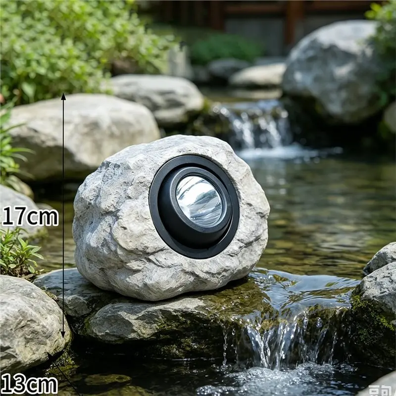 ABMI-Super Bright Decorative Rock Decorativerock Solar Spot Lights-Waterproof LED Landscape Lighting For Yard, For Pathway, Gard