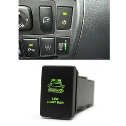 Green LED Light Car Led Light Bar Power On Off Switch Button with Wire For Suzuki Jimny 2019 2020 2021 Accessories