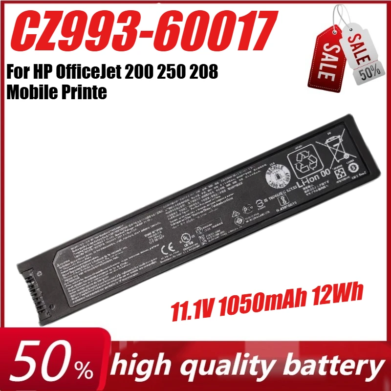 

CZ993-60017 M9L89A 11.1V 1050mAh 12Wh Battery for HP OfficeJet 200 250 208 Mobile Printe