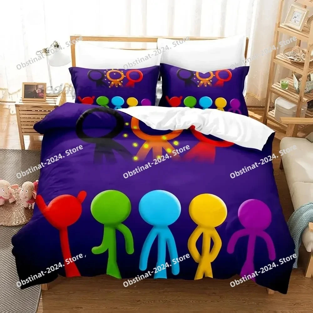 

Fashion Cartoon Alan Becker Bedding Set Printed Bed Set Duvet Cover Sheet Pillowcase Bed Soft Quilt Cover Full Queen King Size