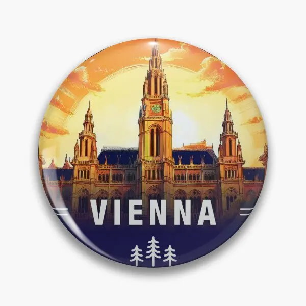 Vienna Austria  Soft Button Pin Fashion Gift Decor Collar Badge Women Jewelry Funny Metal Hat Lover Clothes Lapel Pin Cartoon