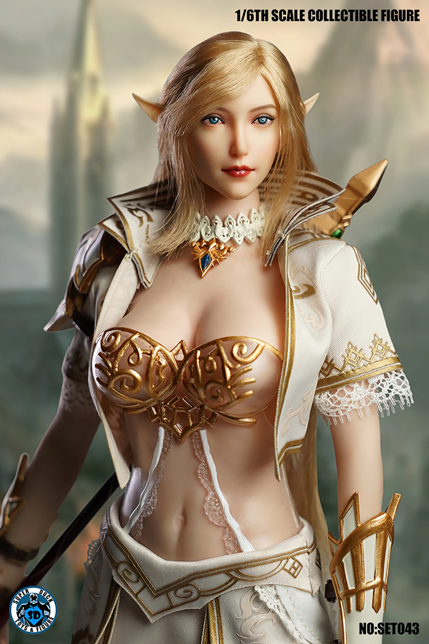

SET043 1/6 Scale Heaven Elf Girl Head Carving Sculpt Model Toys