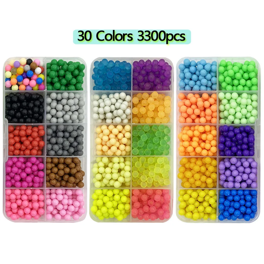 5mm DIY water spray beads Refill Beads puzzle Crystal set ball games Aqumosaic magic toys for children manualidades