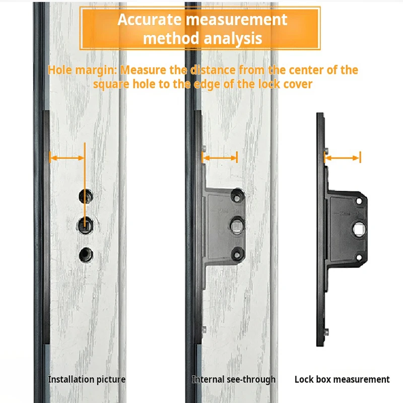 Broken Bridge Aluminum Casement Lock Box Drive Lock Body Diamond Screen Linkage Stainless Steel Lock Parts