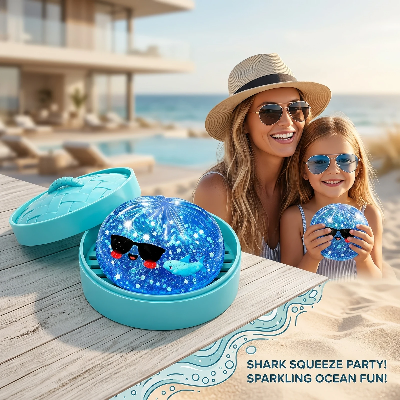 Electronics Latest Gadgets - Dowmoo Star Glitter Ocean Shark Sunglasses