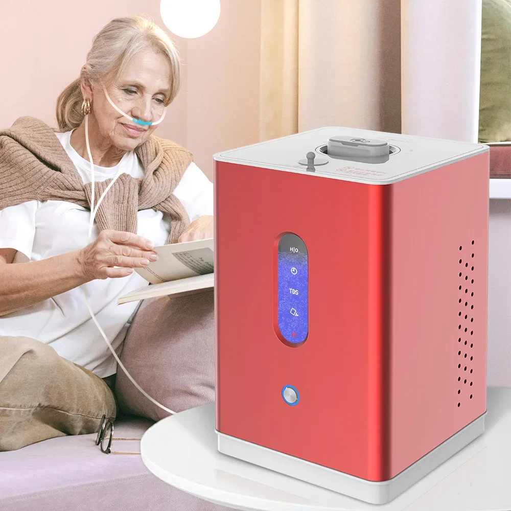 

H2 Generator PEM Hydrogen Electrolysis Brown Ga s Inhaler Machine 150ml 99.99% Purity Hydrogen HHo Generator Inhalation Machine