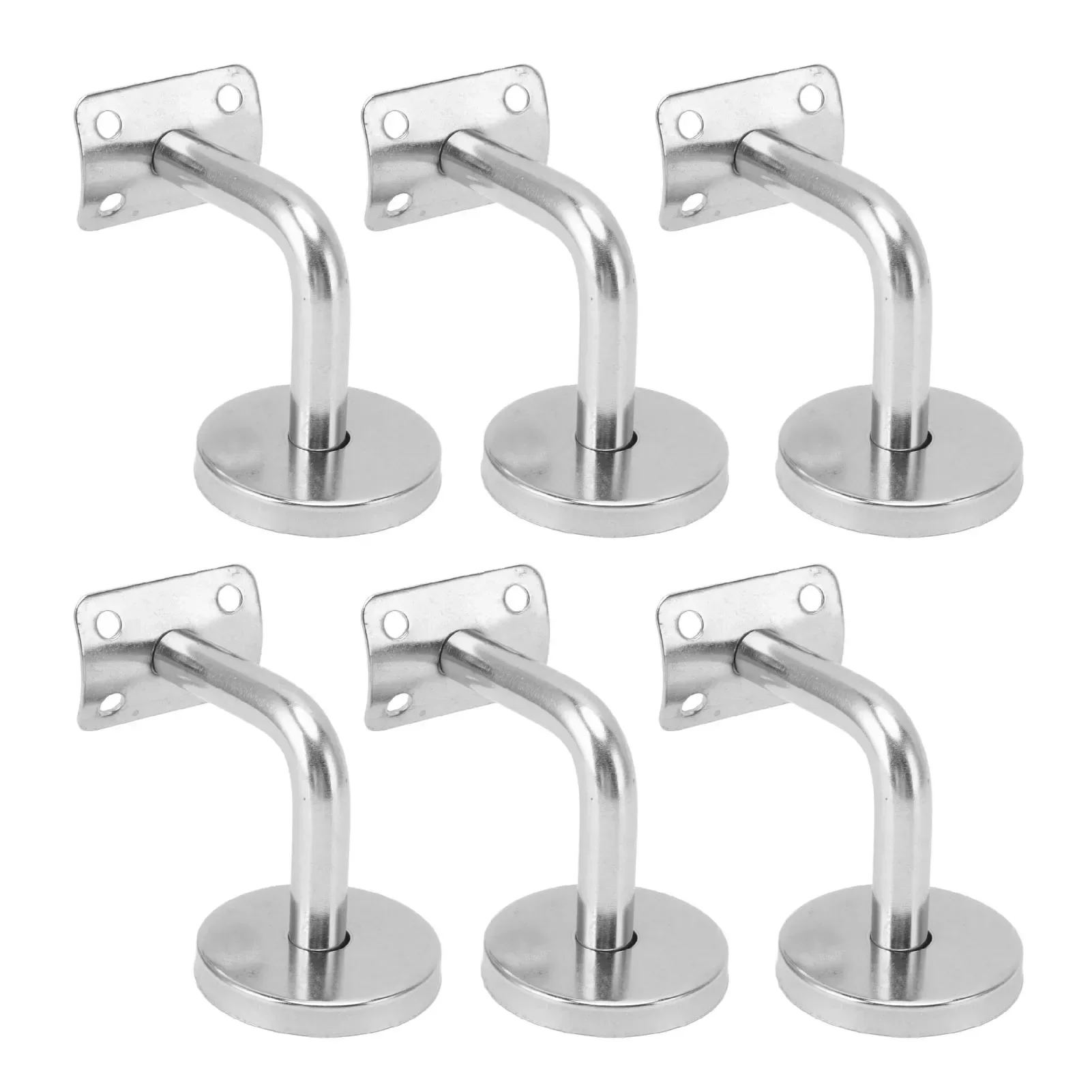 6Pcs Wall Handrail Bracket 304 Stainless Steel Strong Bearing Stair Railing Support Hand Rail Hardware