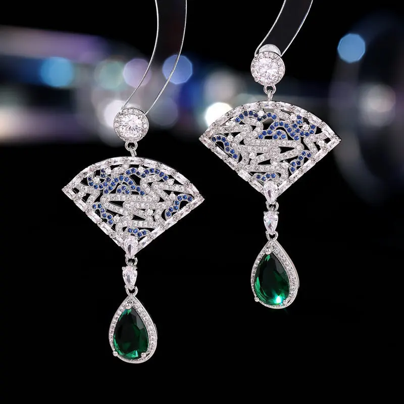 

Chinese-style retro teardrop-shaped earrings and cheongsam accessories