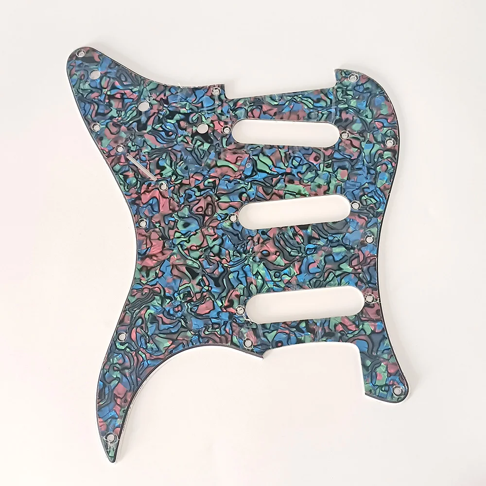 11 Screw Hole Guitar Pickguard for USA/Mexico Fender Strat Standard SSS St Scratch Plate NO Control Punch Holes Multi Color