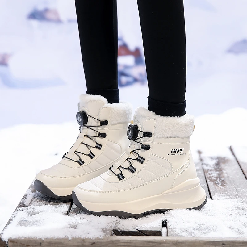 Women's 2025 Winter New Warm Snow Boots with Thick Velvet and High Top Fashion Trend Women's Cotton Shoes