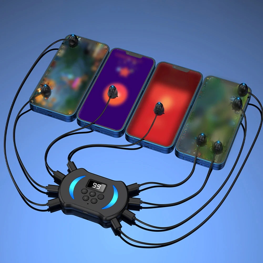 

Автоматический кликер на экране мобильного телефона с цифровым дисплеем и синим светом, автоматические метчики для игр, прямые трансляции, задачи с наградами