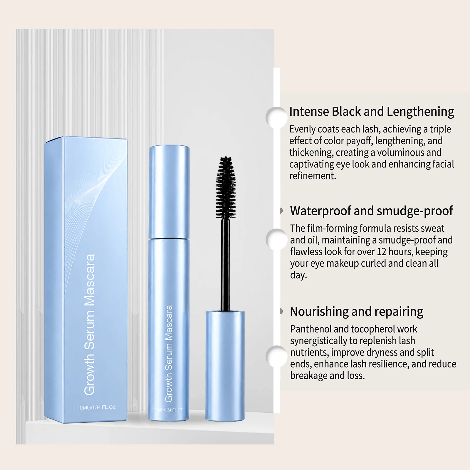 Máscara de pestañas negra de e - Eyelash Extension For No Eyelid reseña y precio