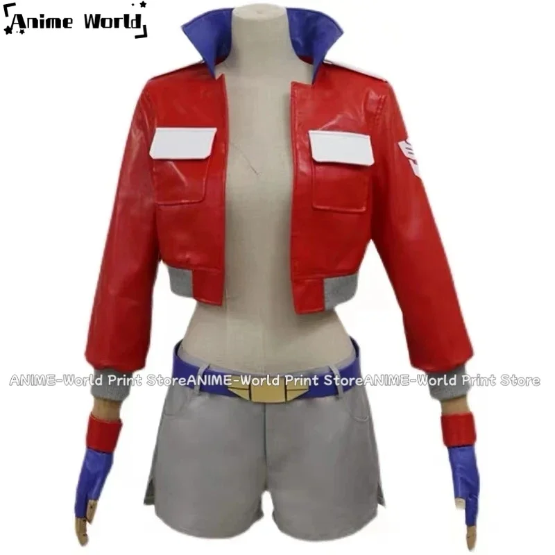 

《Custom Size》Game Prime Shouwu Beauty Girl Cosplay Leather Short Jacket Set Halloween Carnival Clothing