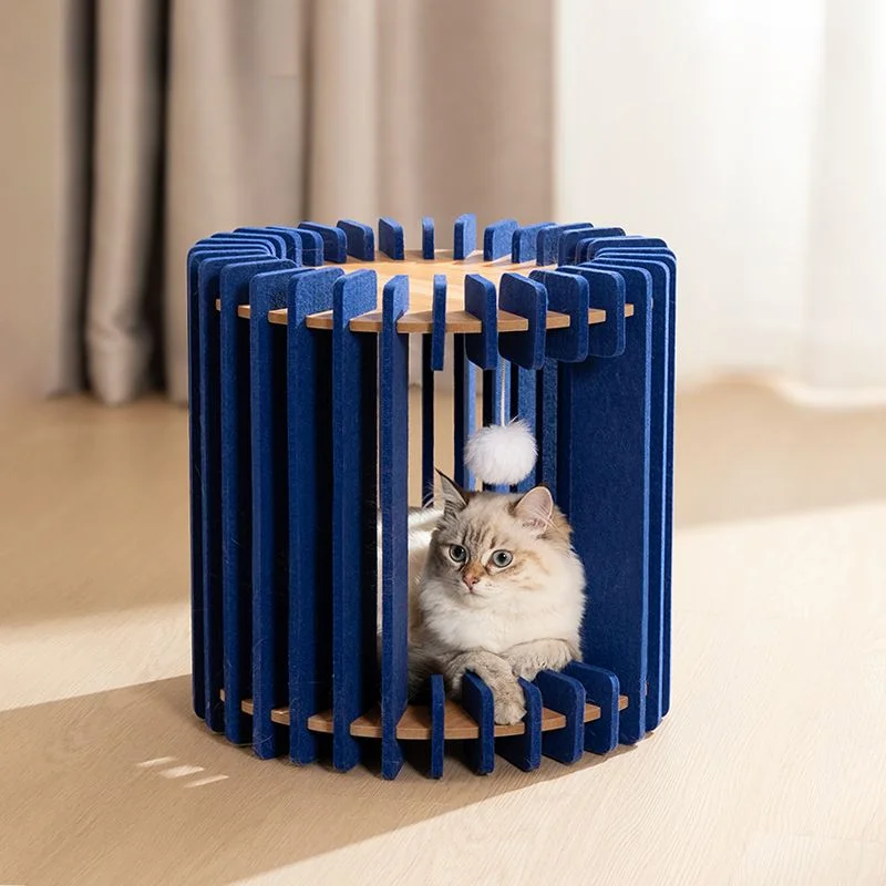 Bird Cage-shaped Felt Cat Nest Luxury Cat Bed Sturdy and Durable Multifunctional Cat Nest High-value Pet Furniture