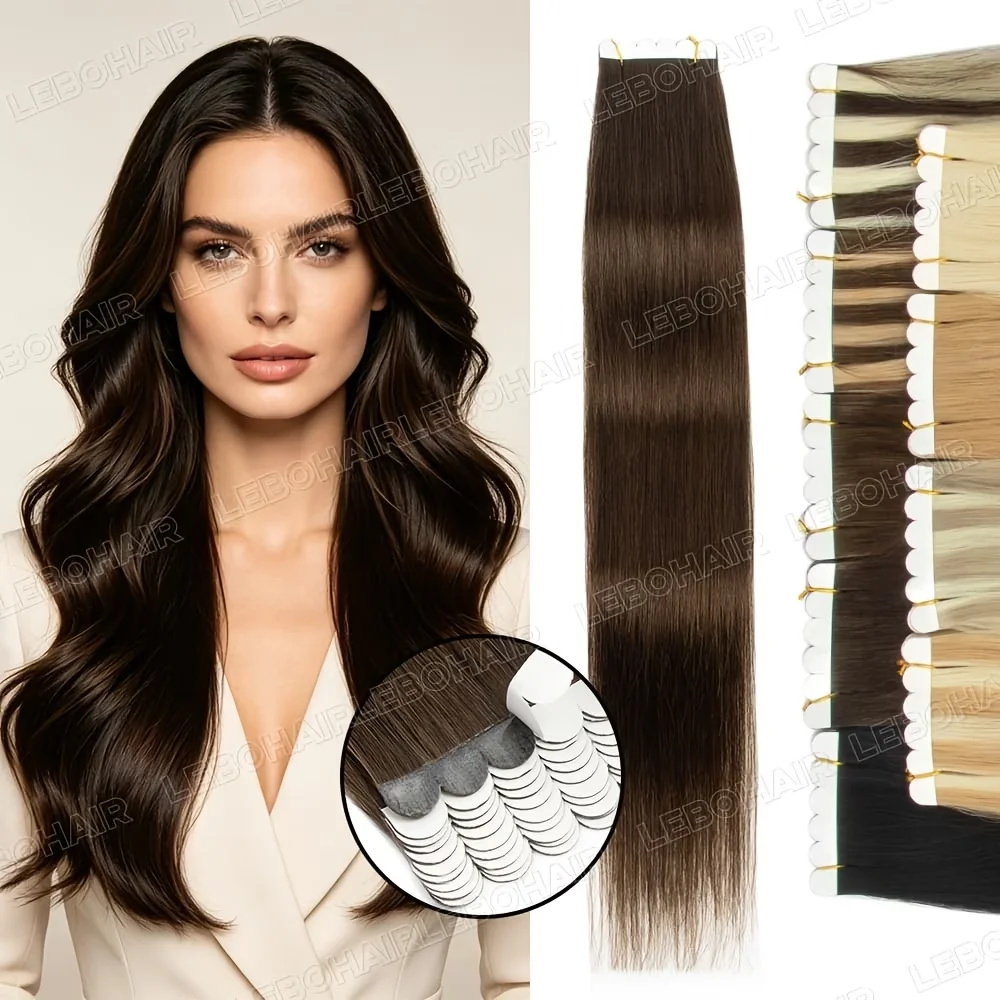 18 inches Butterfly Mini Tape in Human Hair Extensions Multiple Colors 10pcs/set 40g Seamless Adhesive Tape Hair