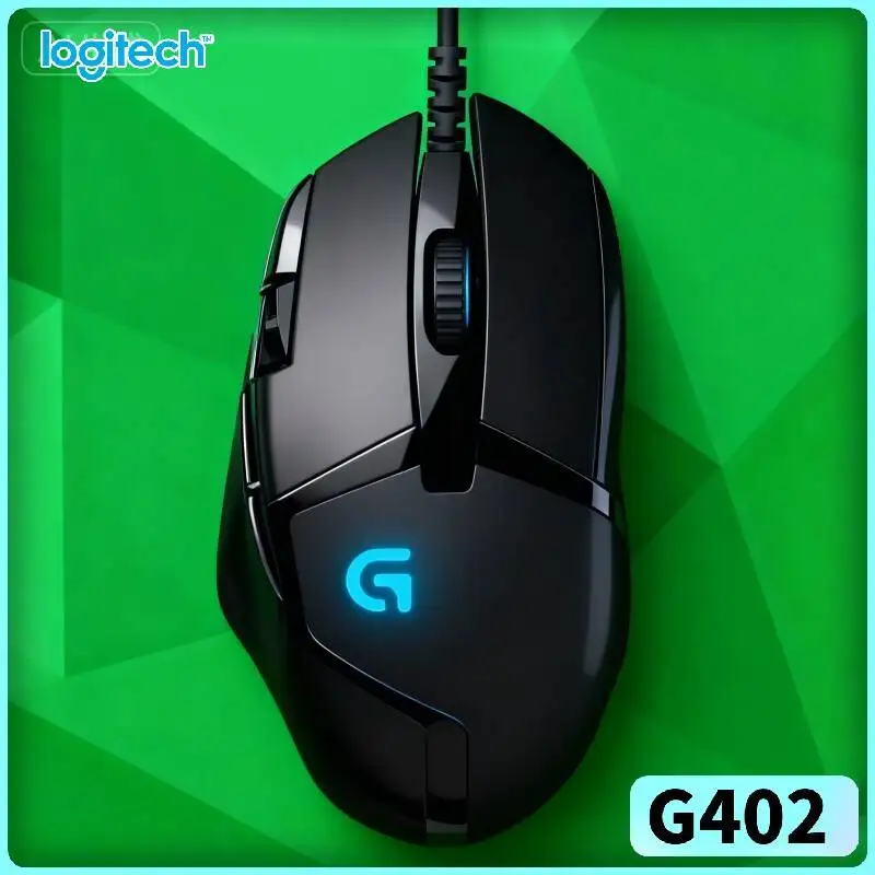 Professional Logitech G402 Gaming Mouse Delta Zero Sensor 500+ IPS 20M Clicks Anti-Slip for Gaming Play