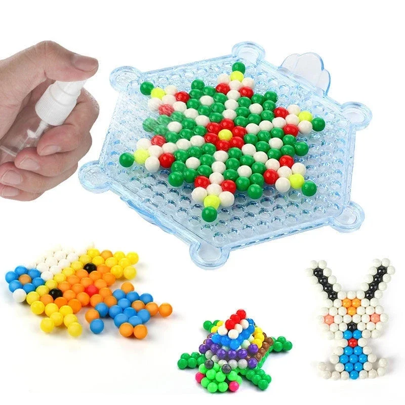 Ręcznie robione koraliki z bezpiecznikiem wodnym Kreatywne koraliki DIY Art Crafts Toys Magic Water Sticky Beads Zestaw zabawek sensorycznych Puzzle 3D Zabawka