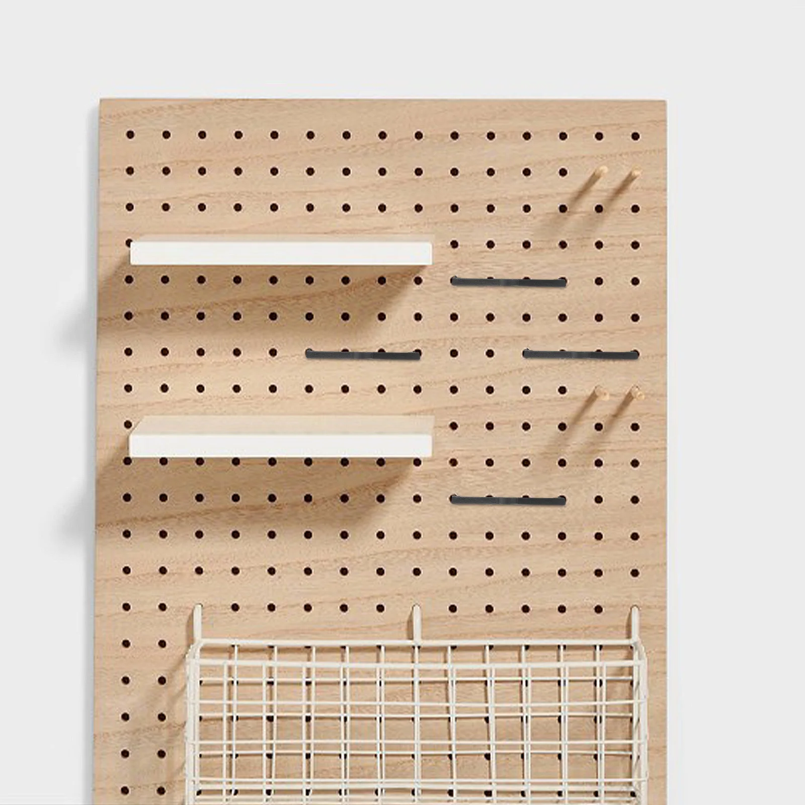 

100Pcs Black Pegboard Hook Lock Fixers Plastic Clips Peg Locks Organizer Retainers for Garage Home Storage Black Peg Locks