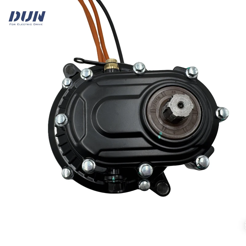 QS120 60H 2000W V3 72V 60H Mid Drive Motor with Gearbox Ratio: 1:2.35 for Electric Motorcycle - view 5