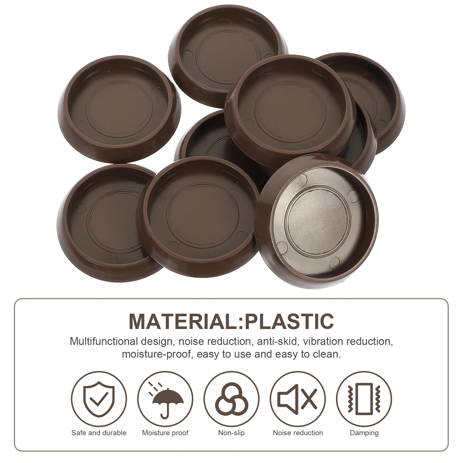 

10 Pcs Furniture Leg Protectors Durable Plastic Chair Foot Pads Non Slip Wear Resistant Easy Install Household Couch Stoppers